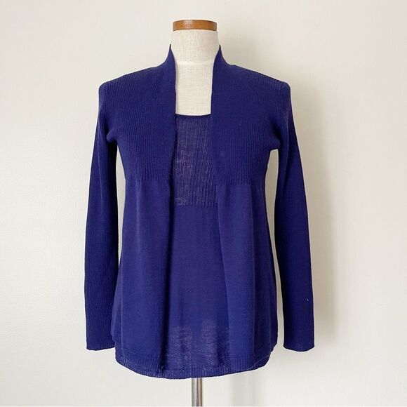 Eileen Fisher blue Cardigan Set Petite Small preowned office wear - Picture 2 of 7